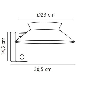 Nordlux - LED Solar wandlamp met sensor JUSTINA LED/5W/3,7V IP44