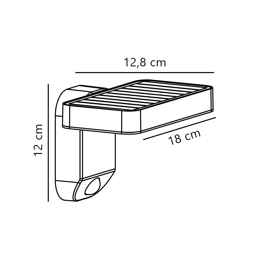 Nordlux - LED Solar wandlamp met sensor RICA LED/5W/3,7V IP44 hoekig