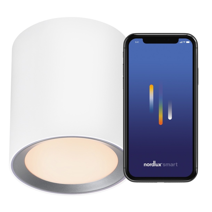 Nordlux - Spot LED à intensité variable pour salle de bain LANDON SMART LED/8W/230V 2700-6500K IP44 blanc