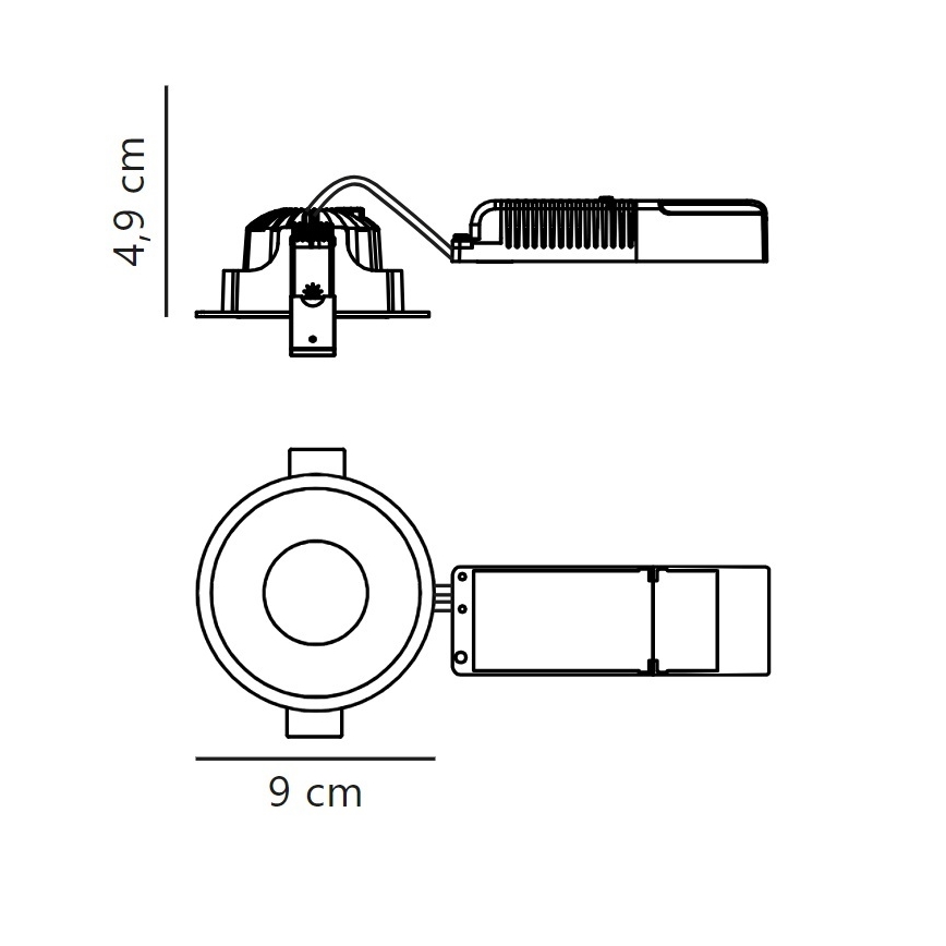 Nordlux - Spot encastrable de salle de bain à intensité variable ALBRIC LED/8W/230V IP44 noir