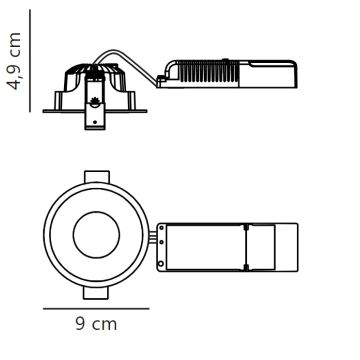 Nordlux - Spot encastrable de salle de bain à intensité variable ALBRIC LED/8W/230V IP44 blanc