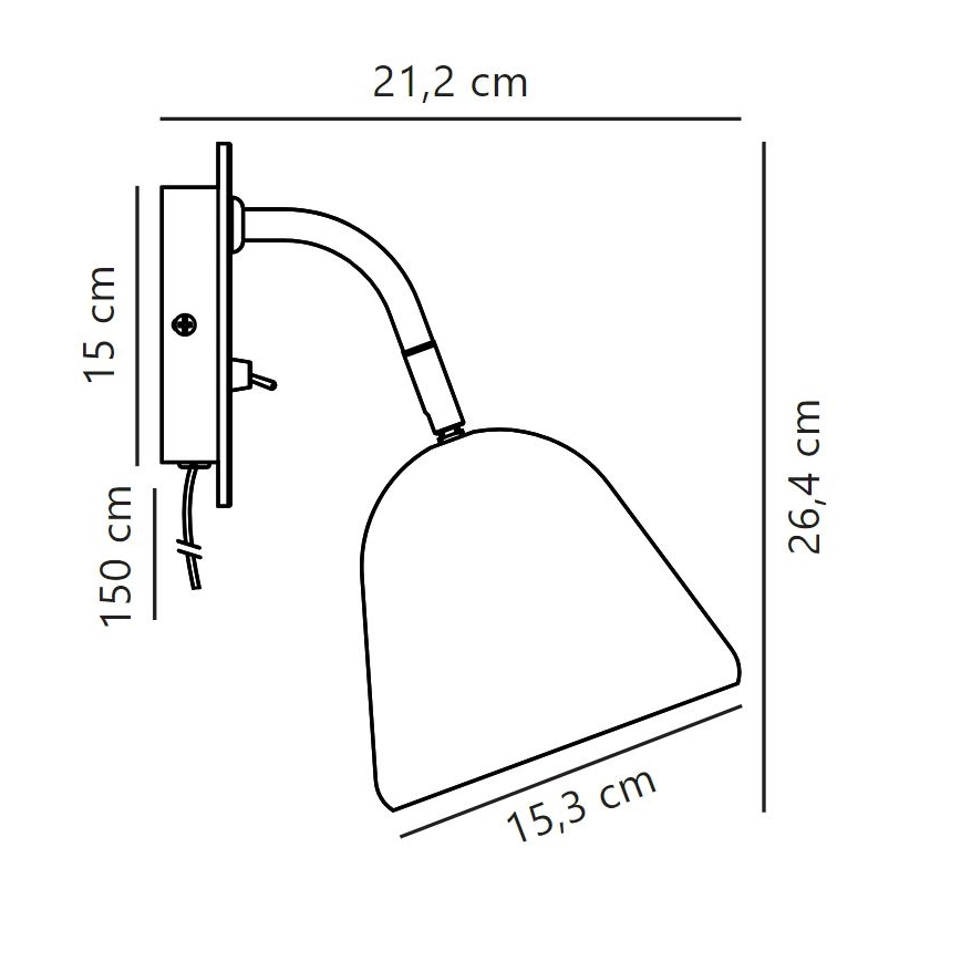 Nordlux - Spot mural FLEUR 1xE14/15W/230V