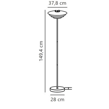 Nordlux - Staande Lamp BRETAGNE 1xG9/25W/230V wit