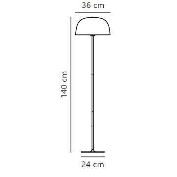 Nordlux - Staande Lamp CERA 1xE27/60W/230V goud