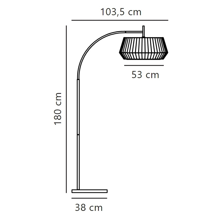 Nordlux - Staande Lamp DICTE 1xE27/60W/230V zwart/wit