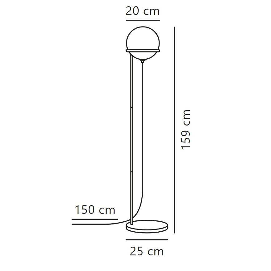 Nordlux - Staande Lamp WILSON 1xG9/5W/230V zwart