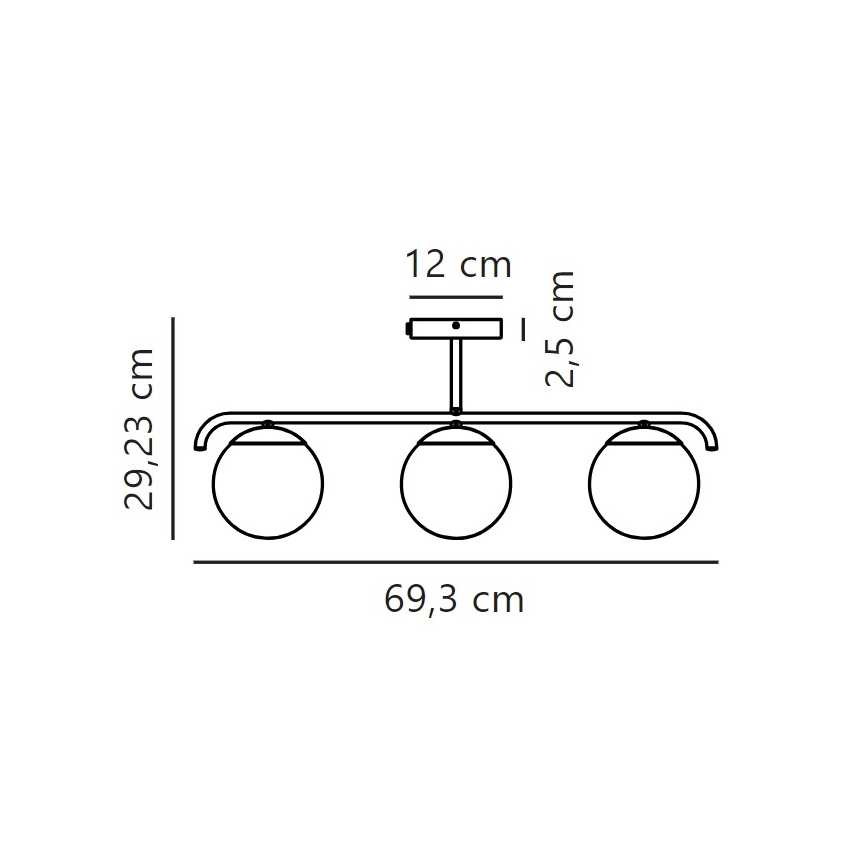 Nordlux - Suspension-barre GRANT 3xE14/25W/230V doré