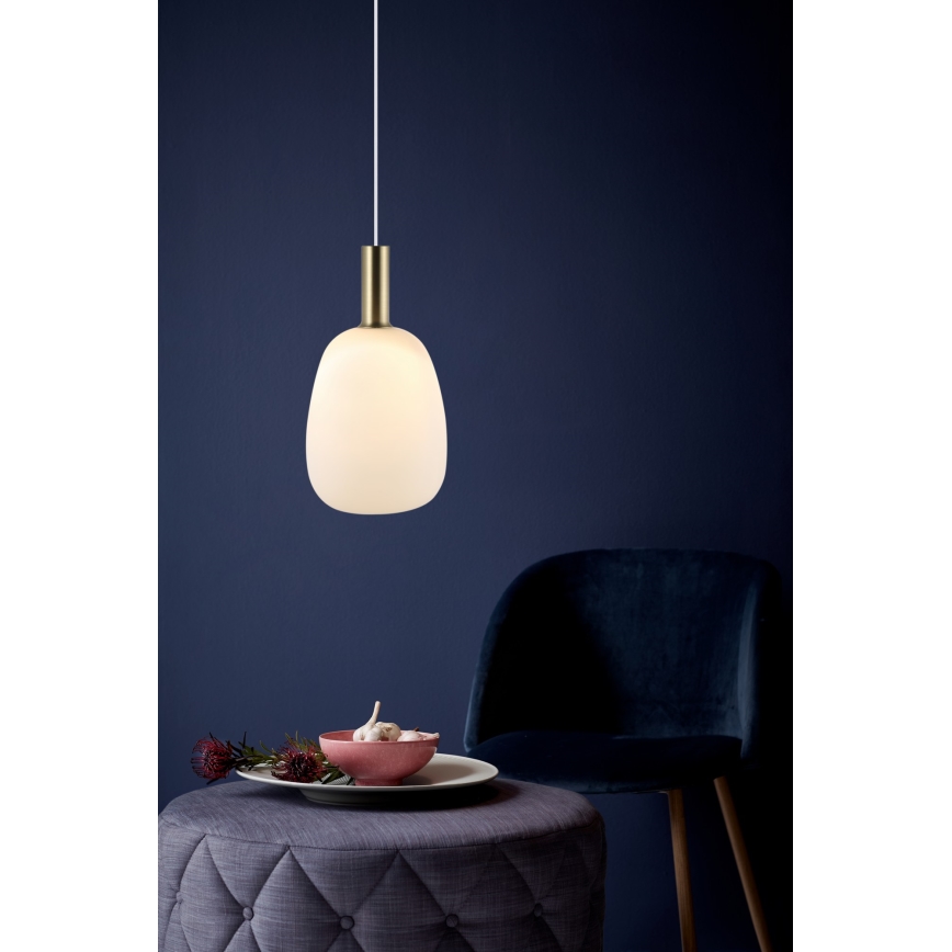 Nordlux - Suspension filaire ALTON 1xE27/60W/230V blanc/noir/laiton