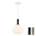 Nordlux - Suspension filaire ALTON 1xE27/60W/230V blanc/noir/laiton