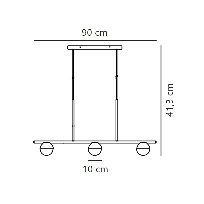 Nordlux - Suspension filaire CONTINA 3xG9/5W/230V noir