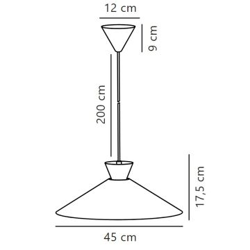 Nordlux - Suspension filaire DIAL 1xE27/40W/230V d. 45 cm noir