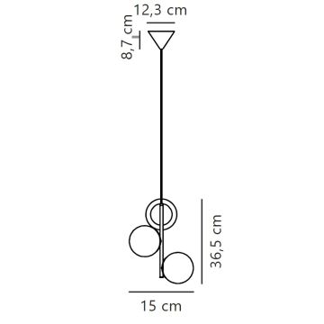 Nordlux - Suspension filaire LILLY 3xE14/40W/230V doré