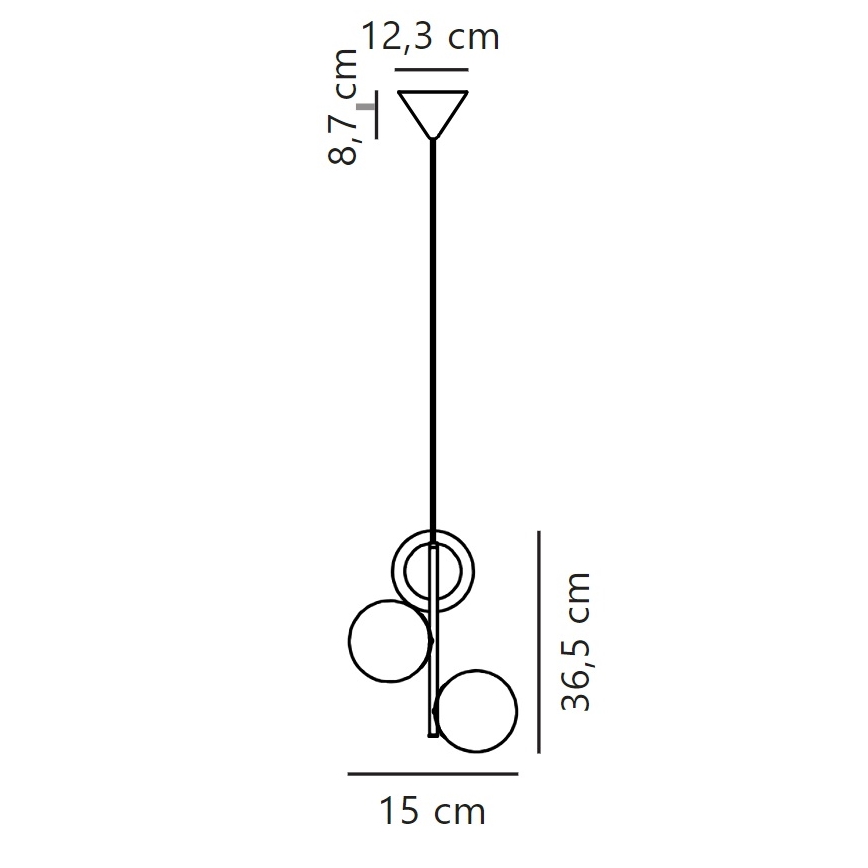 Nordlux - Suspension filaire LILLY 3xE14/40W/230V doré