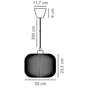 Nordlux - Suspension filaire MILFORD 1xE27/40W/230V d. 30 cm