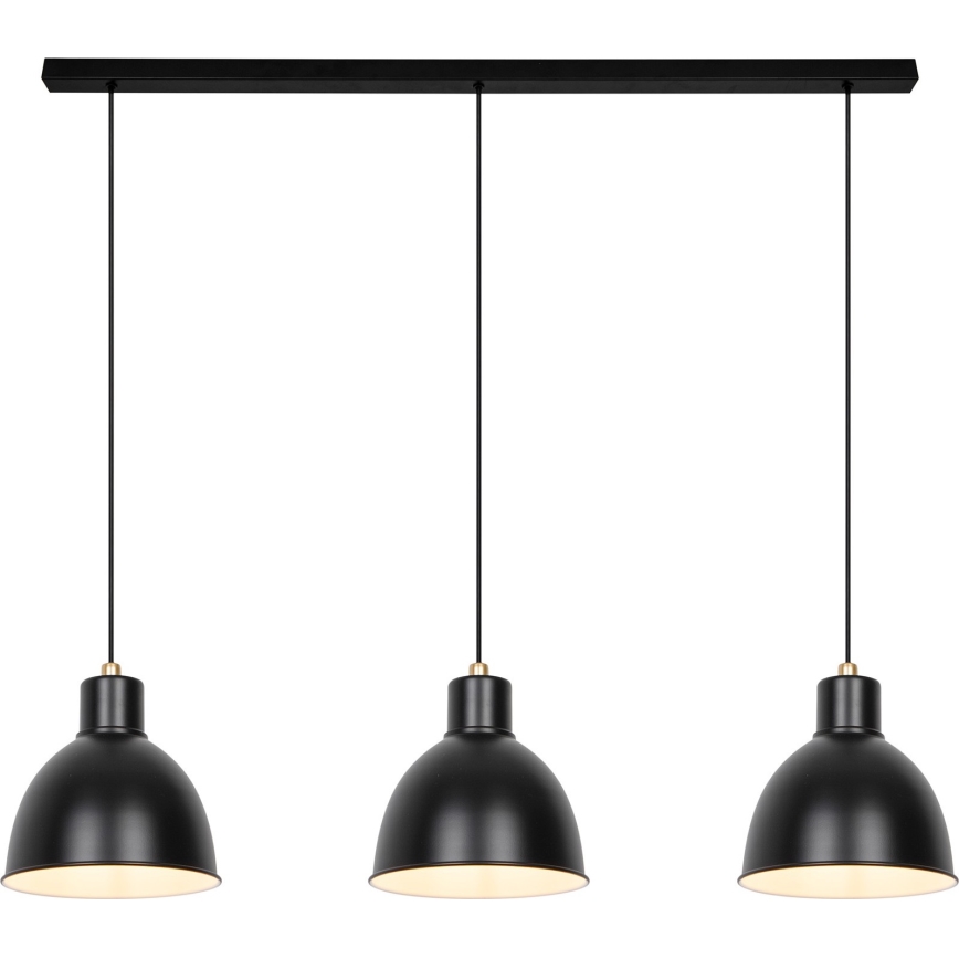 Nordlux - Suspension filaire POP 3xE27/40W/230V noir/doré