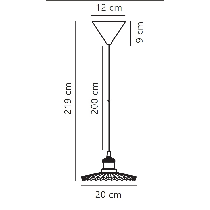 Nordlux - Suspension filaire TORINA 1xE27/40W/230V d. 20 cm