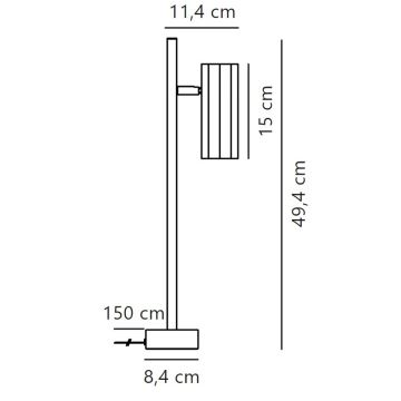 Nordlux - Tafellamp ALANIS 1xGU10/15W/230V zwart