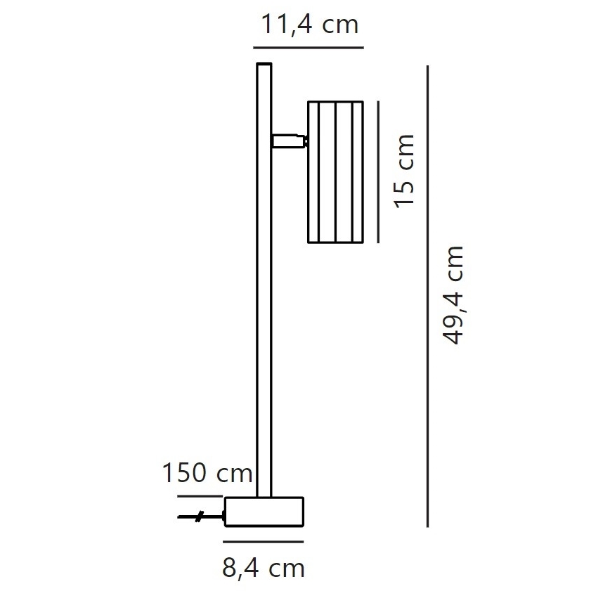 Nordlux - Tafellamp ALANIS 1xGU10/15W/230V zwart