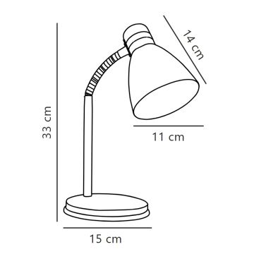 Nordlux - Tafellamp CYCLONE 1xE14/15W/230V wit