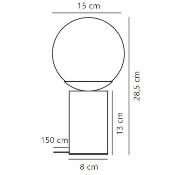 Nordlux - Tafellamp LILLY 1xE14/25W/230V marmer/grijs