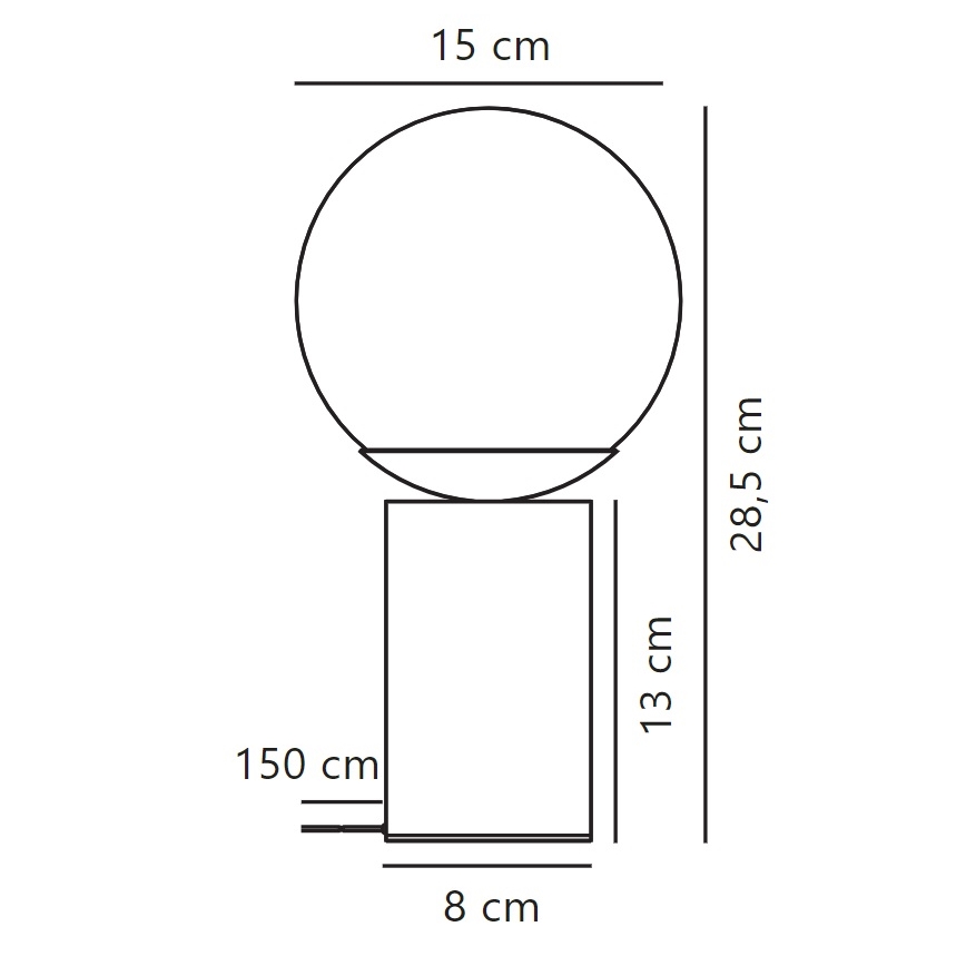 Nordlux - Tafellamp LILLY 1xE14/25W/230V marmer/grijs