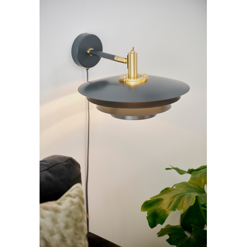 Nordlux - Wandlamp BRETAGNE 1xG9/25W/230V antraciet