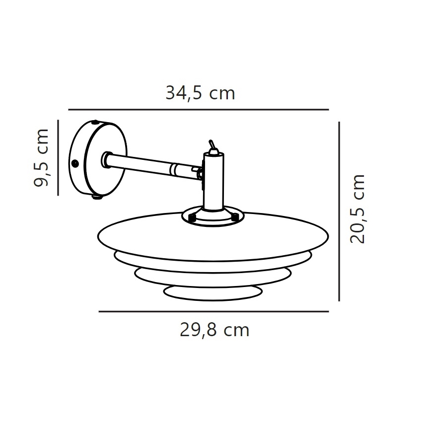 Nordlux - Wandlamp BRETAGNE 1xG9/25W/230V antraciet