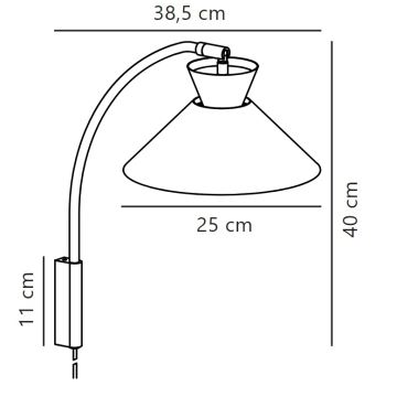 Nordlux - Wandlamp DIAL 1xE27/40W/230V wit