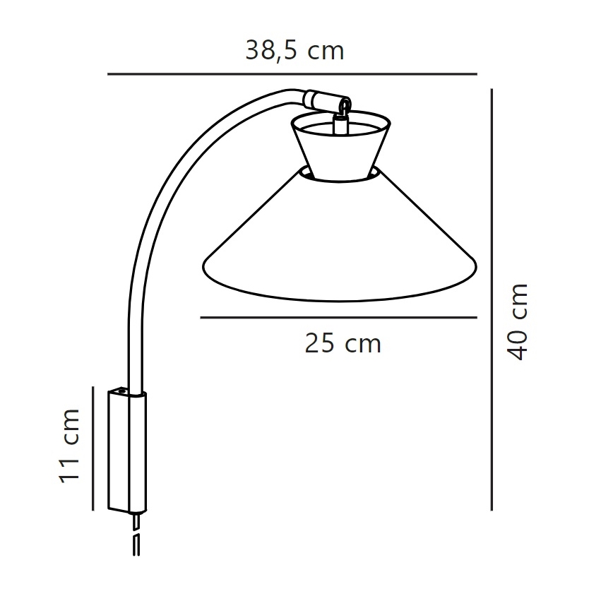 Nordlux - Wandlamp DIAL 1xE27/40W/230V wit