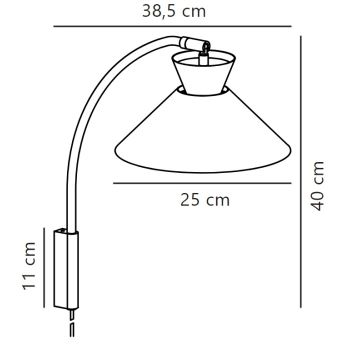 Nordlux - Wandlamp DIAL 1xE27/40W/230V zwart