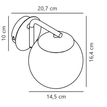 Nordlux - Wandlamp GRANT 1xE14/40W/230V goud