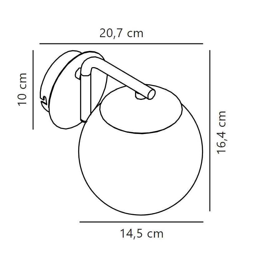 Nordlux - Wandlamp GRANT 1xE14/40W/230V goud