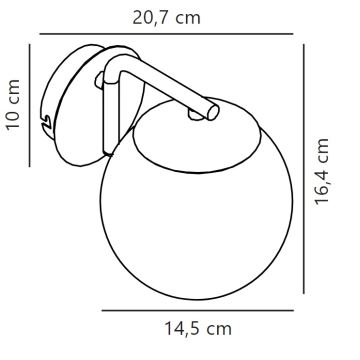 Nordlux - Wandlamp GRANT 1xE14/40W/230V zwart