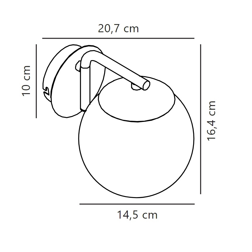 Nordlux - Wandlamp GRANT 1xE14/40W/230V zwart