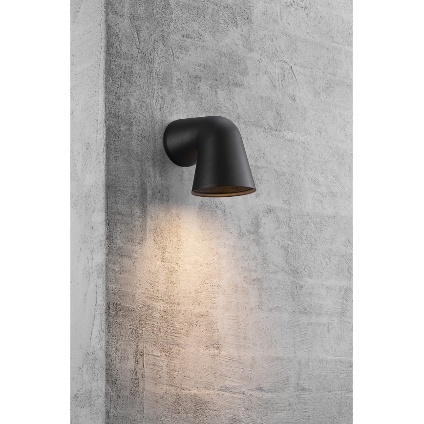 Nordlux - Wandlamp voor buiten FRONT 1xGU10/28W/230V IP44 zwart