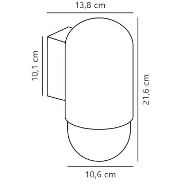 Nordlux - Wandlamp voor buiten HEKA 1xE27/60W/230V IP54 zwart