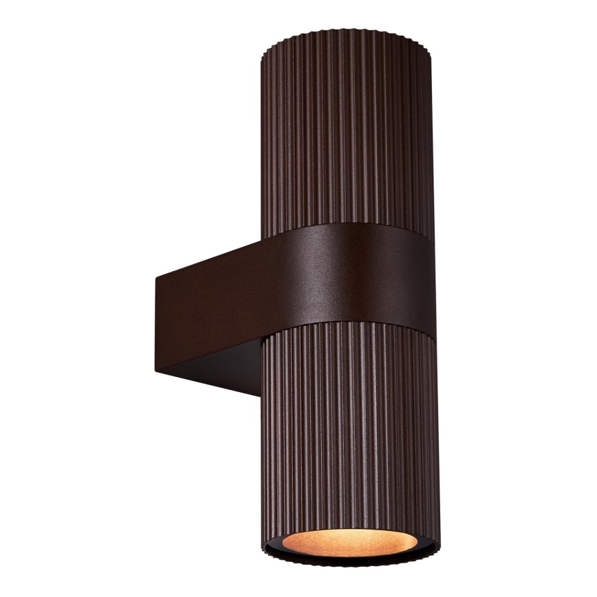 Nordlux - Wandlamp voor buiten KYKLOP 2xGU10/25W/230V IP54 bruin