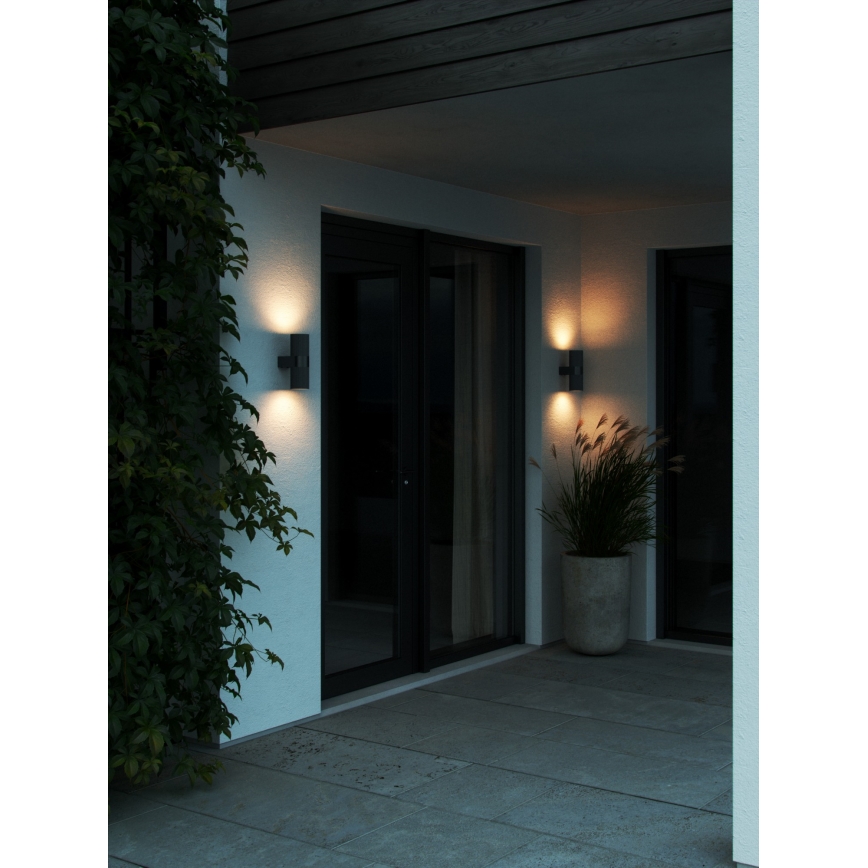 Nordlux - Wandlamp voor buiten KYKLOP 2xGU10/25W/230V IP54 zwart