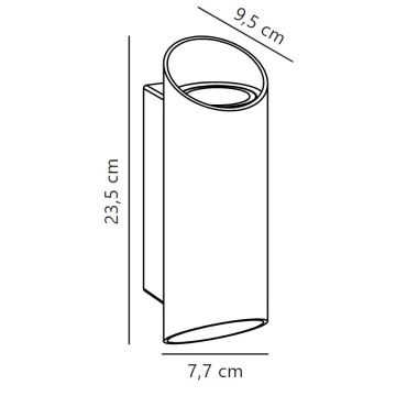 Nordlux - Wandlamp voor buiten NICO 2xGU10/25W/230V IP54 antraciet