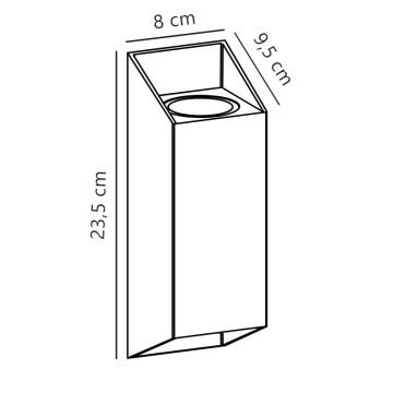 Nordlux - Wandlamp voor buiten NICO 2xGU10/25W/230V IP54 antraciet