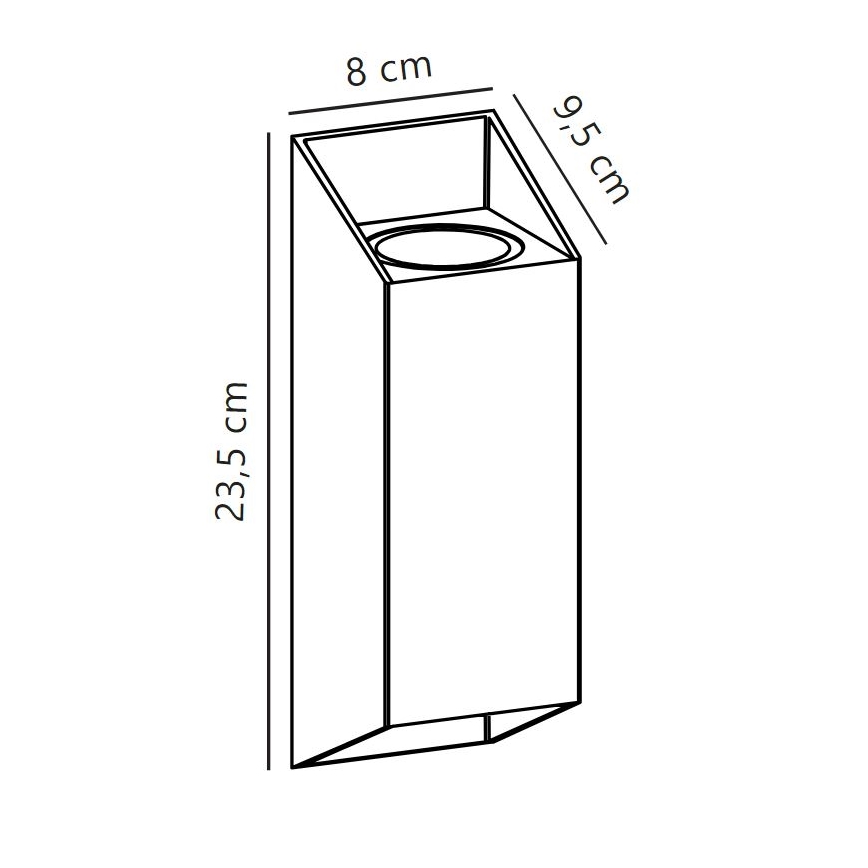 Nordlux - Wandlamp voor buiten NICO 2xGU10/25W/230V IP54 antraciet