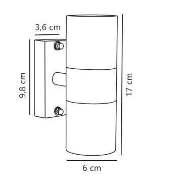 Nordlux - Wandlamp voor buiten TIN 2xGU10/35W/230V IP54 zwart