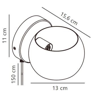 Nordlux - Wandspot BELIR 1xG9/5W/230V wit