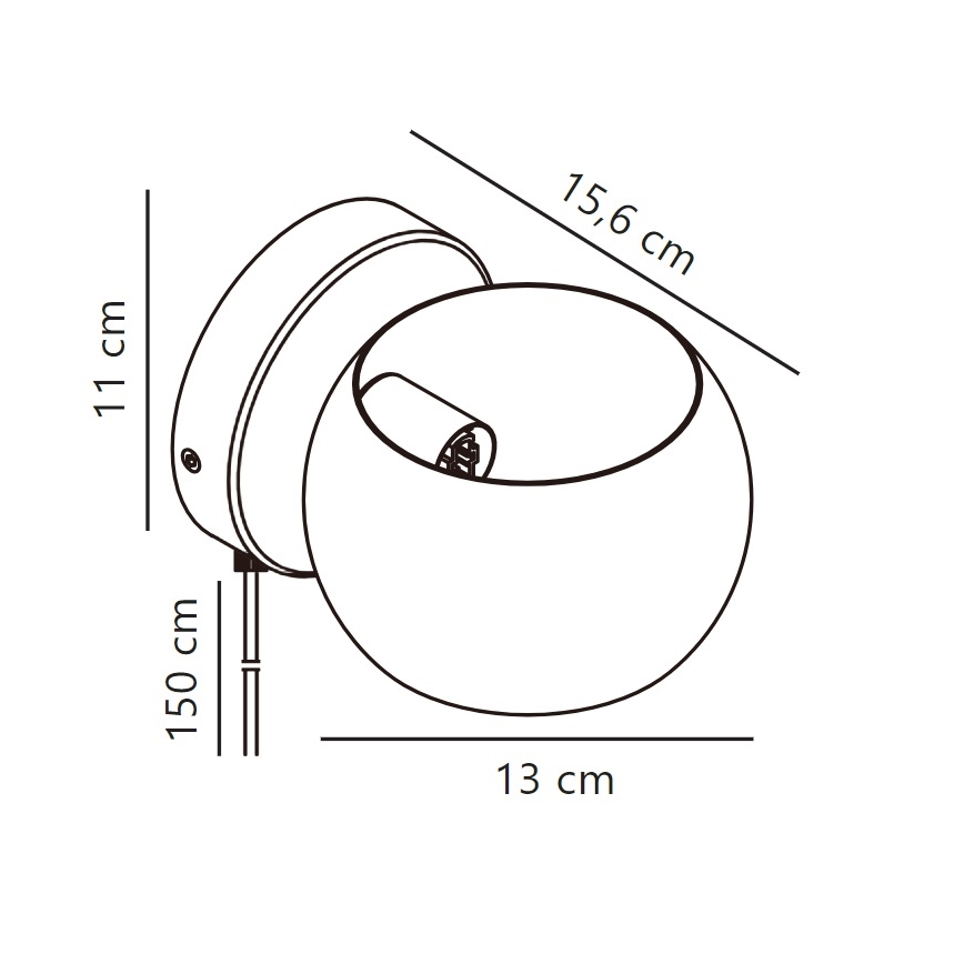 Nordlux - Wandspot BELIR 1xG9/5W/230V wit