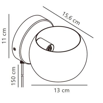 Nordlux - Wandspot BELIR 1xG9/5W/230V zwart