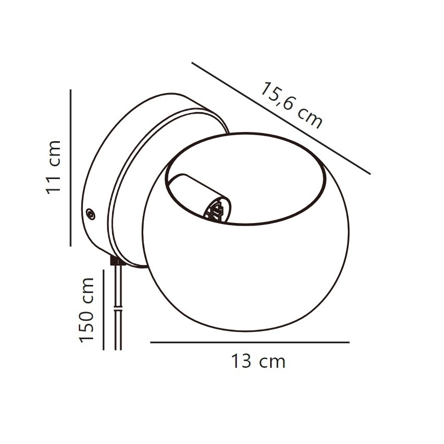 Nordlux - Wandspot BELIR 1xG9/5W/230V zwart