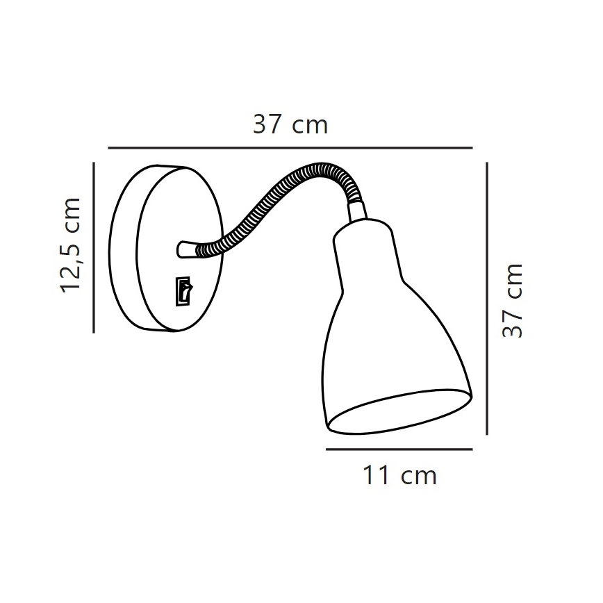 Nordlux - Muur flexible Spot CYCLONE 1xE14/15W/230V wit