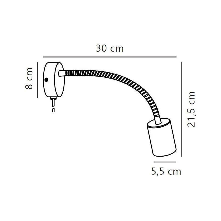 Nordlux - Muur flexible Spot EXPLORE 1xGU10/7W/230V zwart