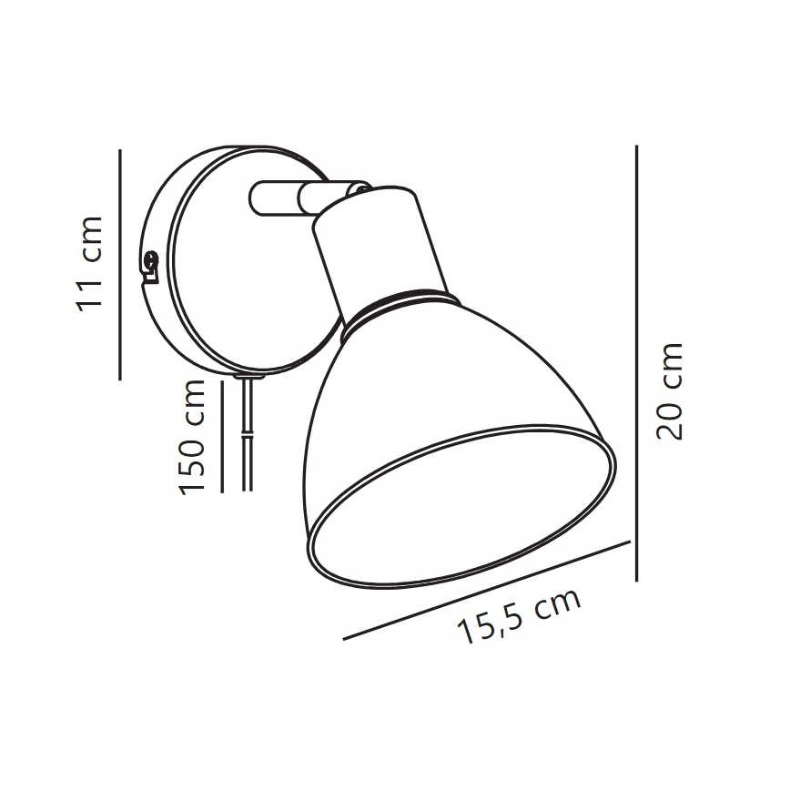 Nordlux - Wandspot POP 1xE27/18W/230V beige