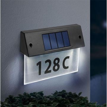 Numéro de maison solaire LED/1,2V/600 mAh IP44